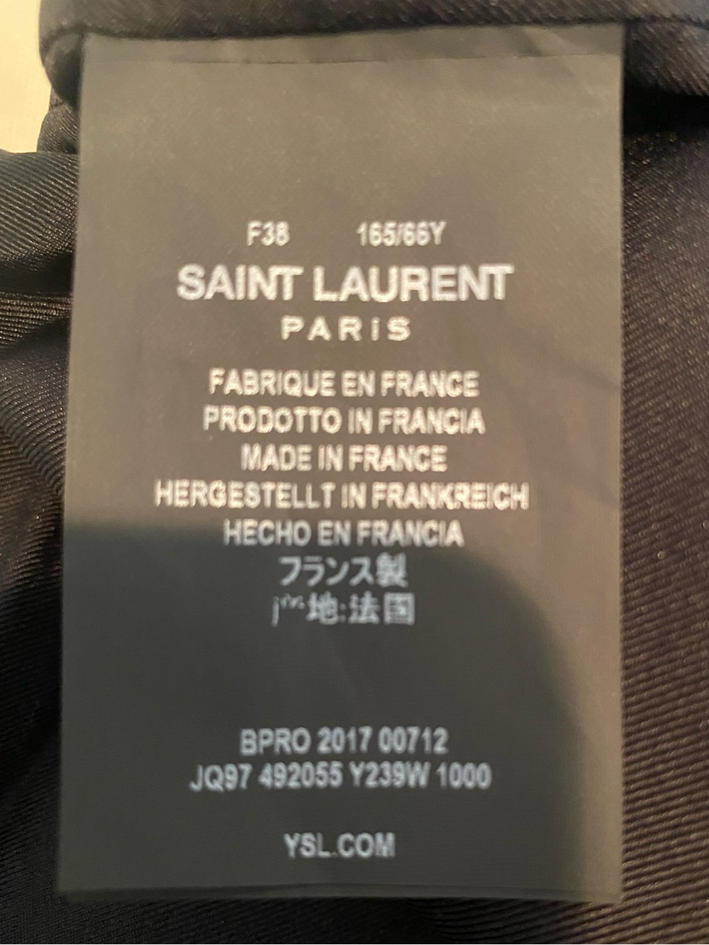 Saint Laurent Paris Black Asymmetrical Mini Skirt Crystal Ruffle Trim EU 38 US 6 - Picture 11 of 16